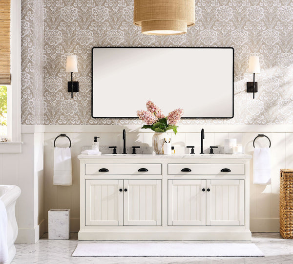 Aubrey 68" Quartz-Top Double Bathroom Vanity