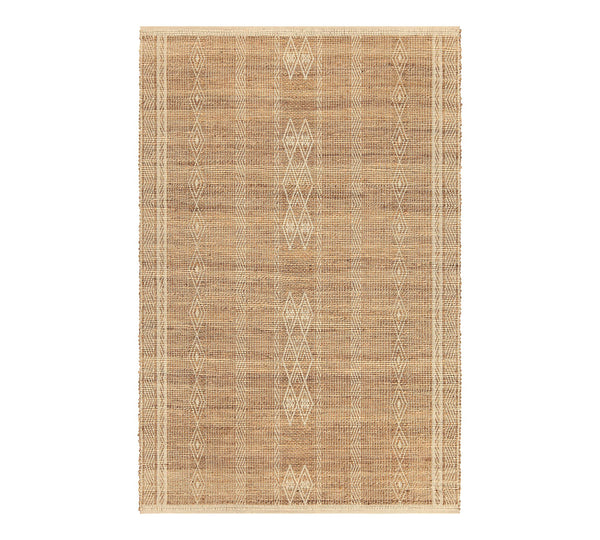 Nova Handwoven Jute & Cotton Rug – Ivory (6' x 9')