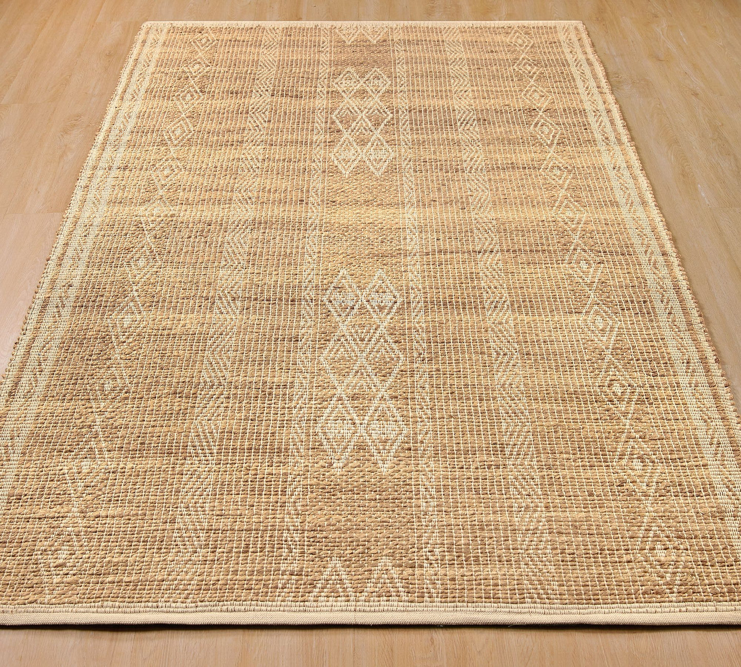 Nova Handwoven Jute & Cotton Rug – Ivory (6' x 9')