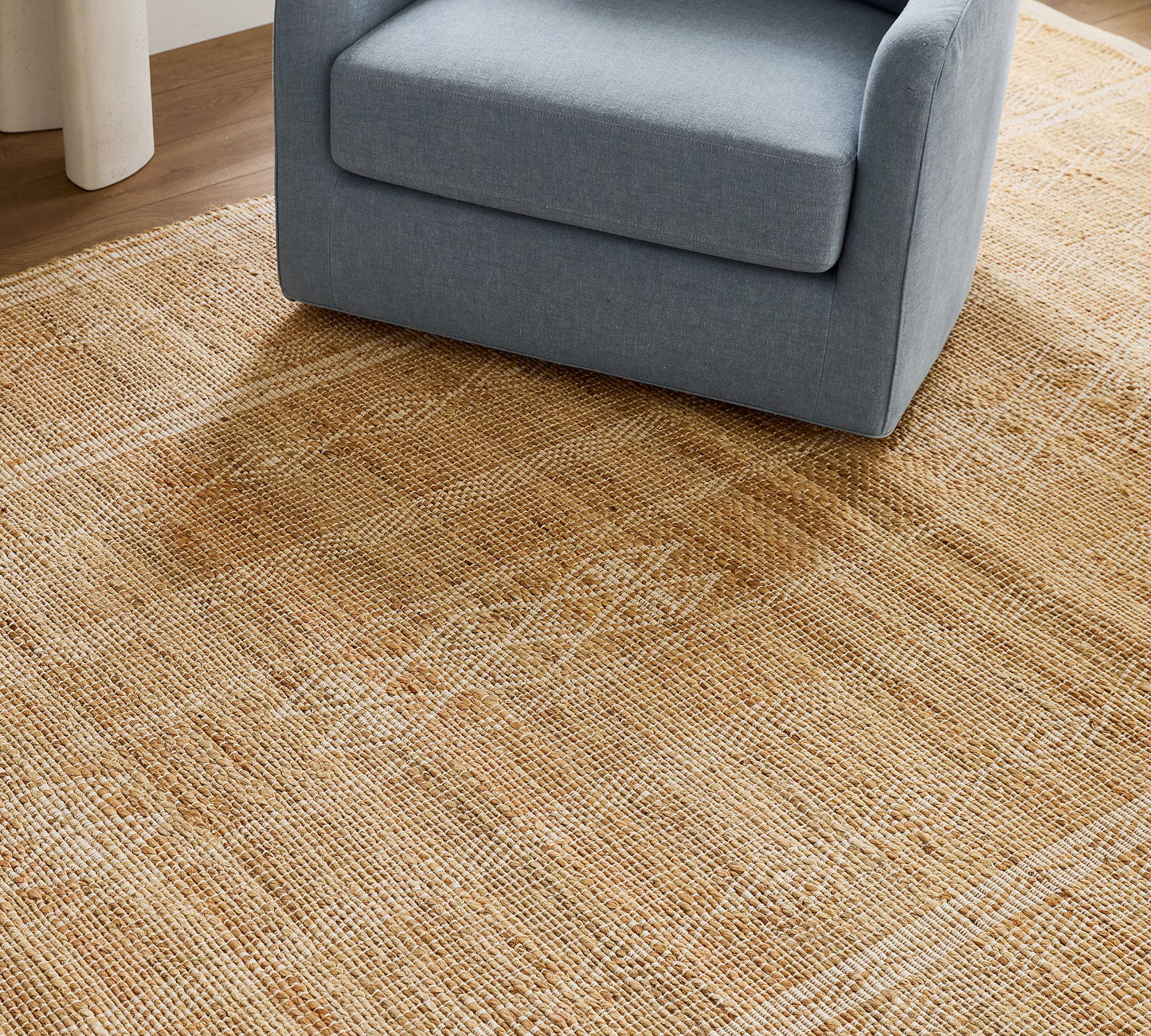 Nova Handwoven Jute & Cotton Rug – Ivory (6' x 9')